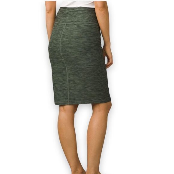 Prana Vertex High Waist Green Heather Pencil Skirt Active Skirt US Small - Picture 3 of 7